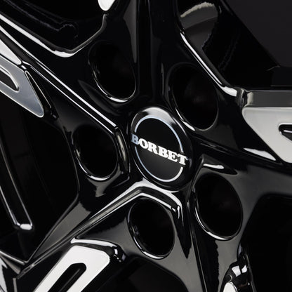 Borbet XE1 black polished glossy Alufelge 7.5x18 Zoll ET48 LK 5x112 ML57.1 – Bild 5