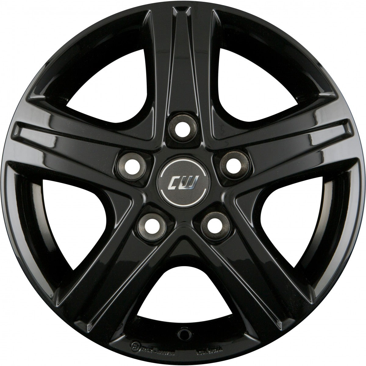 Borbet CWD black glossy Alufelge 6.5x16 Zoll ET46 LK 5x114.3 ML67.1 – Bild 2