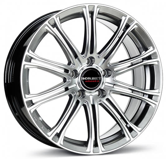 Borbet CW1 hyper silver 8x18 ET40 - LK5/115 ML70.2