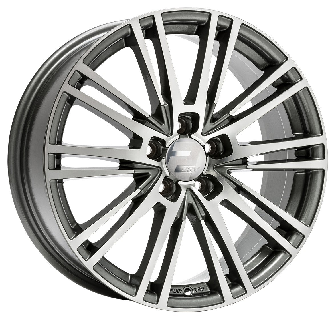 2DRV WH18 daytona grau hochglanzpoliert 7.5x17 ET45 - LK5/112 ML66.6