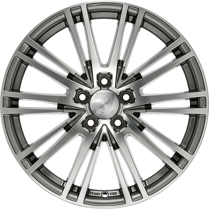 2DRV WH18 daytona grau hochglanzpoliert 7.5x17 ET45 - LK5/112 ML66.6