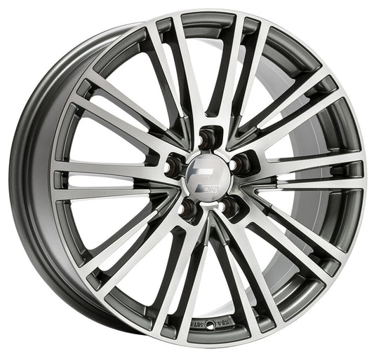 2DRV WH18 daytona grau hochglanzpoliert 8x18 ET45 - LK5/112 ML66.6