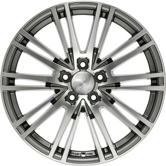 2DRV WH18 daytona grau hochglanzpoliert 8x18 ET45 - LK5/112 ML66.6