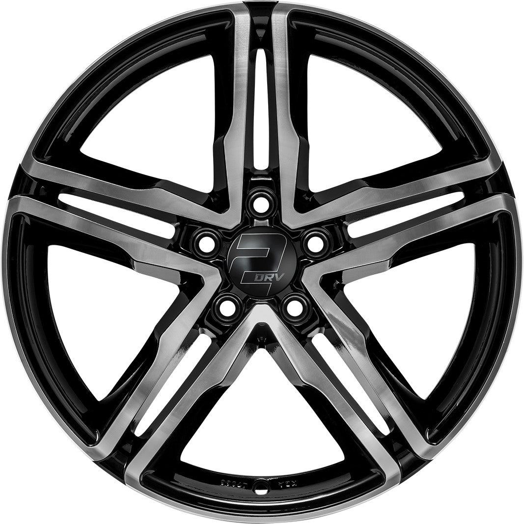 2DRV WH11 schwarz hochglanzpoliert 8x18 ET45 - LK5/112 ML66.6