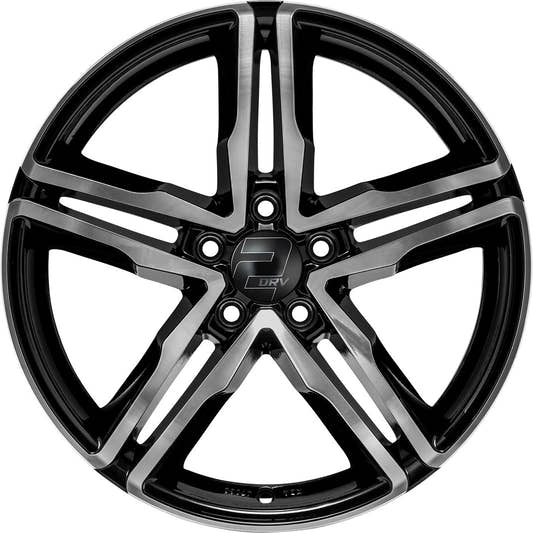 2DRV WH11 schwarz hochglanzpoliert Alufelge 8x18 Zoll ET50 LK 5x112 ML66.6