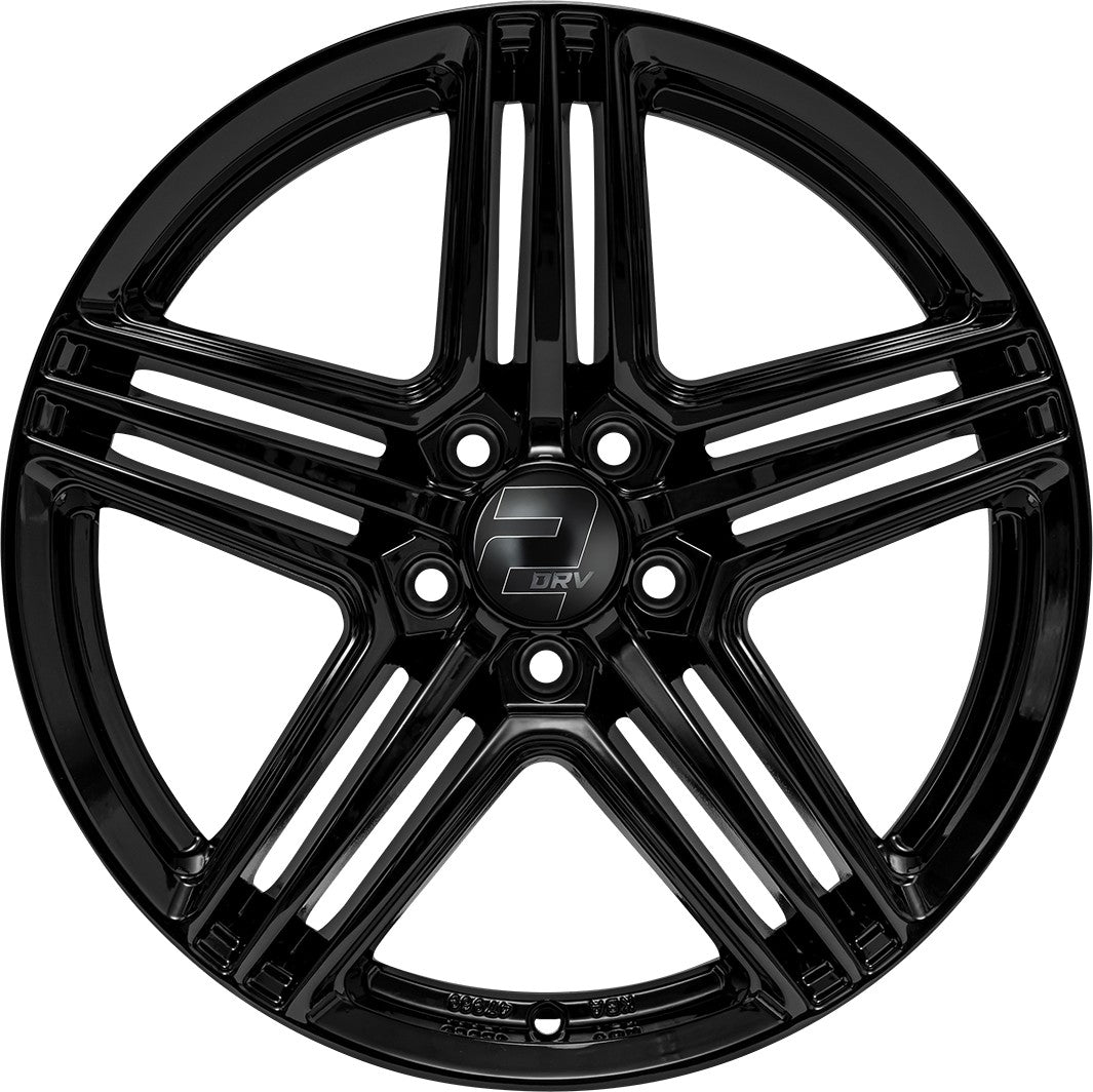 2DRV WH12 schwarz glänzend lackiert 8x18 ET35 - LK5/112 ML66.6