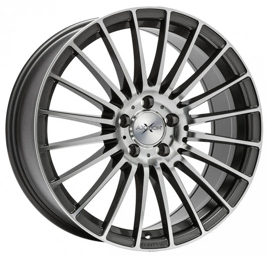 Axxion AX5 daytona grau hochglanzpoliert Alufelge 8x18 Zoll ET45 LK 5x112 ML72.6