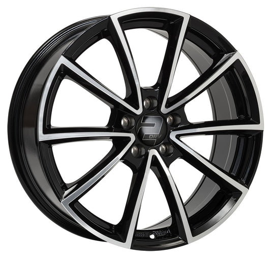 2DRV WH28 schwarz hochglanzpoliert 8x18 ET45 - LK5/112 ML66.6
