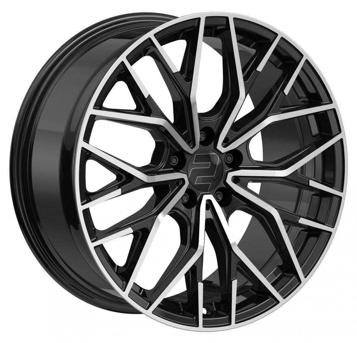 2DRV WH37 schwarz hochglanzpoliert 8.5x19 ET40 - LK5/108 ML72.6