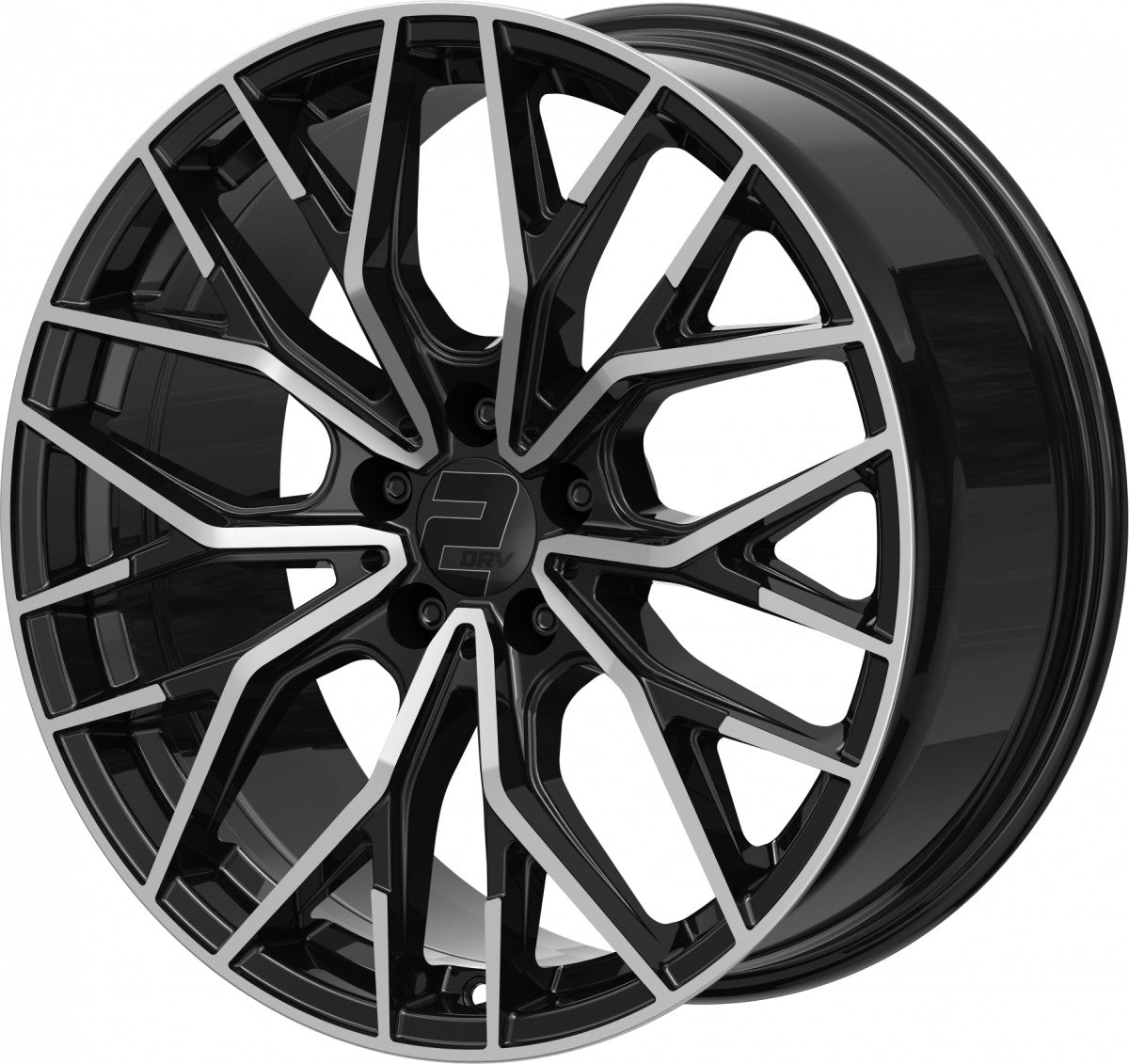 2DRV WH37 schwarz hochglanzpoliert 8.5x19 ET40 - LK5/108 ML72.6