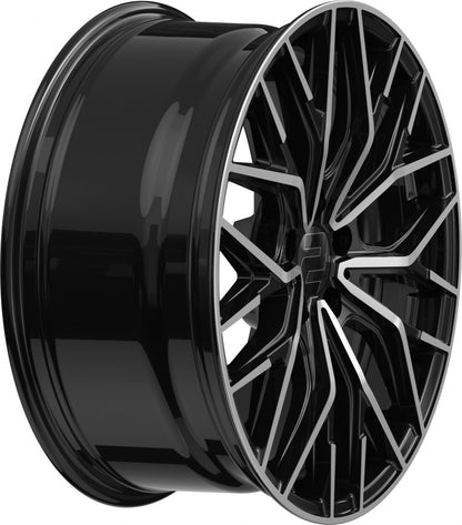 2DRV WH37 schwarz hochglanzpoliert 8.5x19 ET48 - LK5/112 ML66.6
