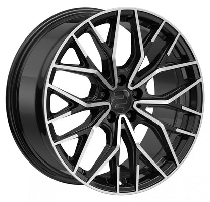 2DRV WH37 schwarz hochglanzpoliert 8.5x19 ET46 - LK5/114.3 ML72.6