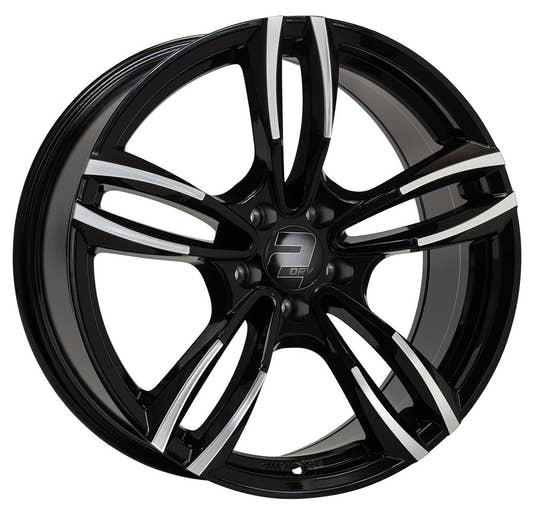 2DRV WH29 schwarz hochglanzpoliert 8.5x18 ET35 - LK5/120 ML72.6