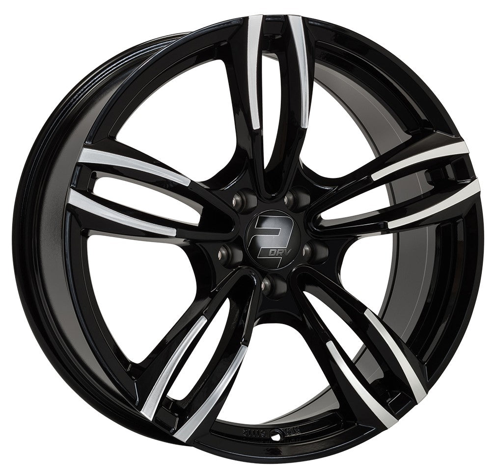2DRV WH29 schwarz hochglanzpoliert Alufelge 8.5x19 Zoll ET35 LK 5x120 ML72.6