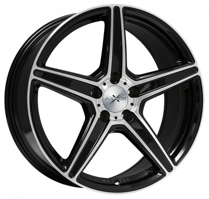 Axxion AX7 schwarz hochglanzpoliert Alufelge 8.5x19 Zoll ET32 LK 5x112 ML72.6