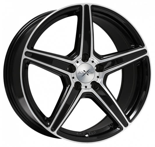 Axxion AX7 schwarz hochglanzpoliert 9x20 ET52 - LK5/112 ML66.6