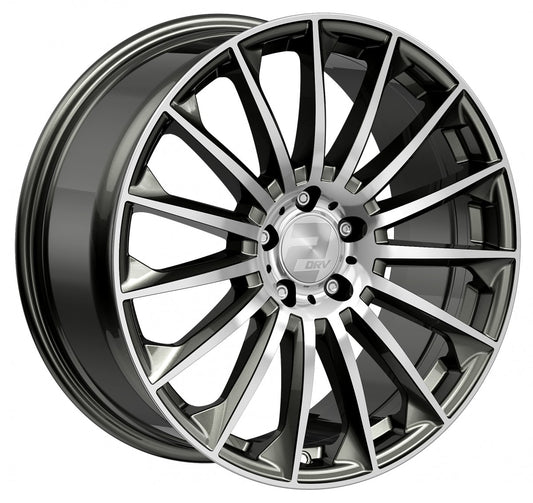 2DRV WH39 dark gunmetal hochglanzpoliert 9.5x22 ET20 - LK5/112 ML66.6