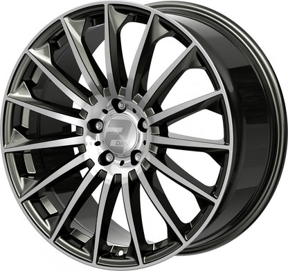 2DRV WH39 dark gunmetal hochglanzpoliert Alufelge 9.5x22 Zoll ET35 LK 5x114.3 ML72.6 – Bild 5
