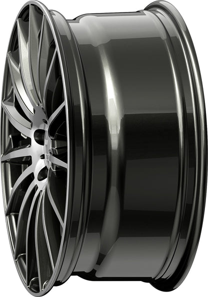 2DRV WH39 dark gunmetal hochglanzpoliert Alufelge 9.5x22 Zoll ET35 LK 5x114.3 ML72.6 – Bild 8