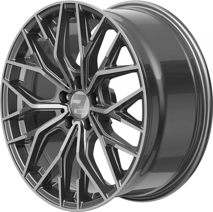 2DRV WH37 daytona grau hochglanzpoliert 8x18 ET40 - LK5/112 ML66.6