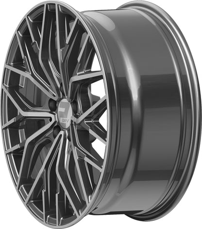 2DRV WH37 daytona grau hochglanzpoliert 8x18 ET35 - LK5/120 ML72.6
