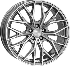 2DRV WH37 daytona grau hochglanzpoliert Alufelge 8.5x20 Zoll ET25 LK 5x112 ML66.6
