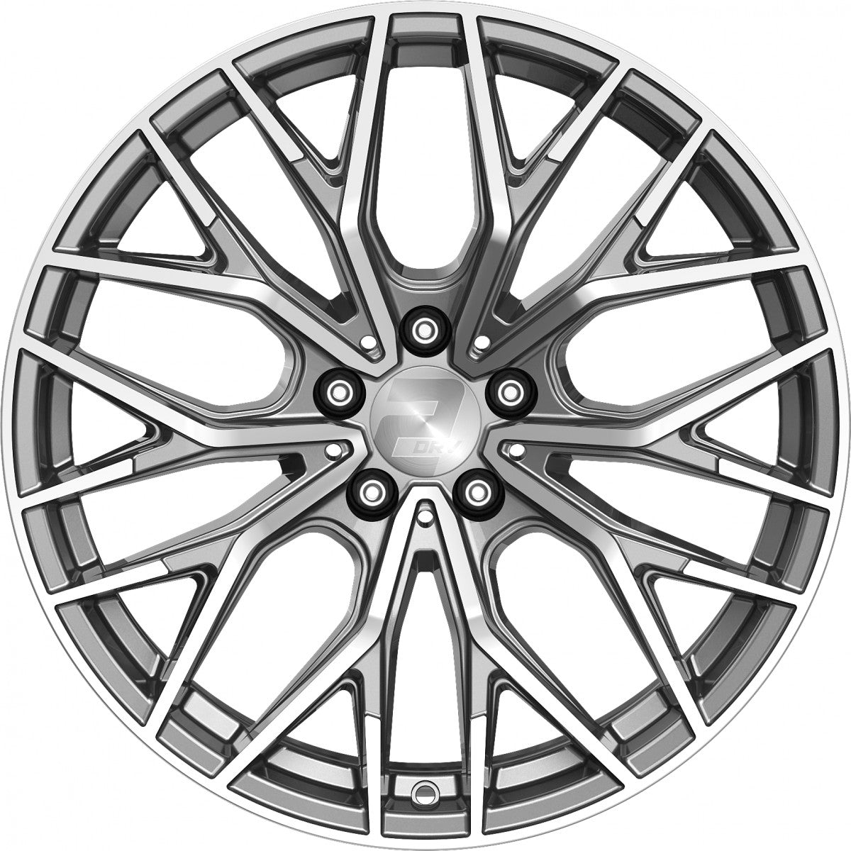 2DRV WH37 daytona grau hochglanzpoliert Alufelge 8.5x20 Zoll ET42 LK 5x112 ML66.6 – Bild 2