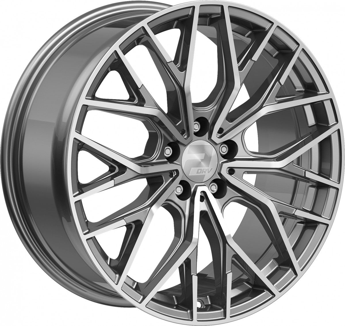 2DRV WH37 daytona grau hochglanzpoliert Alufelge 8.5x20 Zoll ET42 LK 5x112 ML66.6 – Bild 3