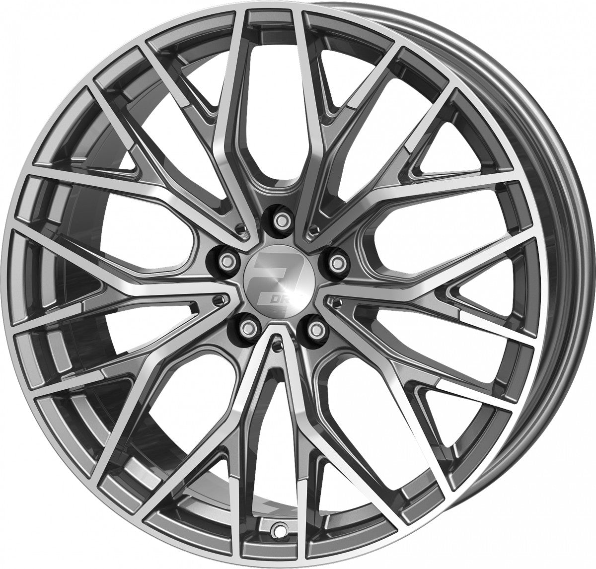 2DRV WH37 daytona grau hochglanzpoliert Alufelge 8.5x20 Zoll ET42 LK 5x112 ML66.6 – Bild 7