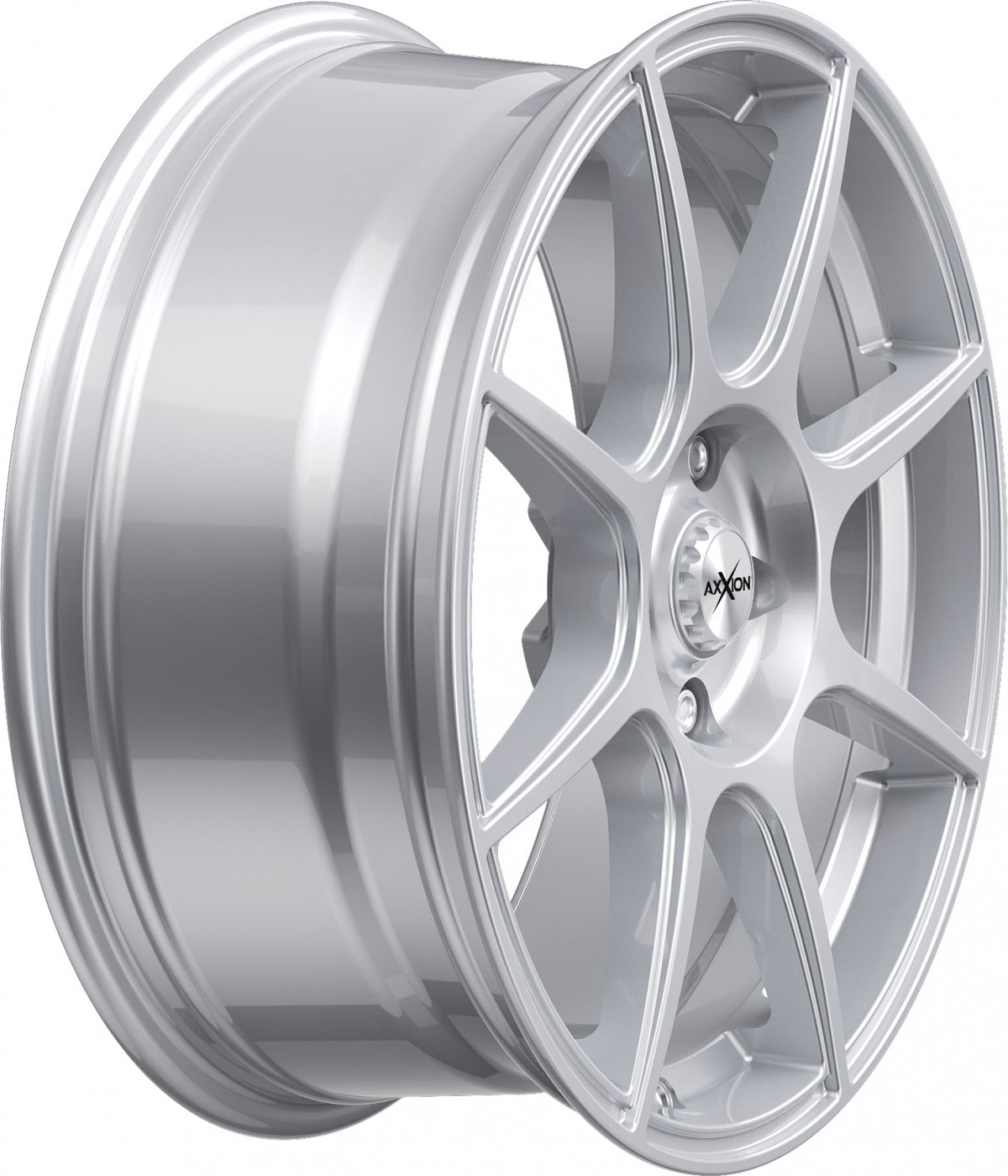 Axxion X2 race silber lackiert Alufelge 7x17 Zoll ET38 LK 4x100 ML63.4 – Bild 5