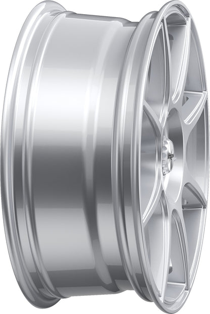 Axxion X2 race silber lackiert Alufelge 7x17 Zoll ET38 LK 4x100 ML63.4 – Bild 6