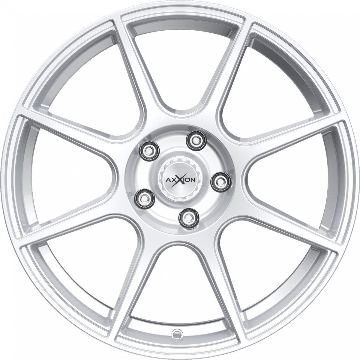 Axxion X2 race silber lackiert Alufelge 7x17 Zoll ET37 LK 5x100 ML63.4 – Bild 2