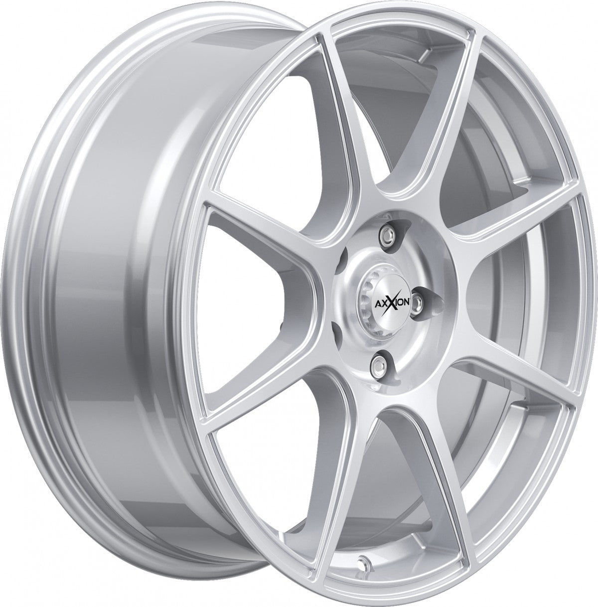 Axxion X2 race silber lackiert Alufelge 7x17 Zoll ET37 LK 5x100 ML63.4 – Bild 4
