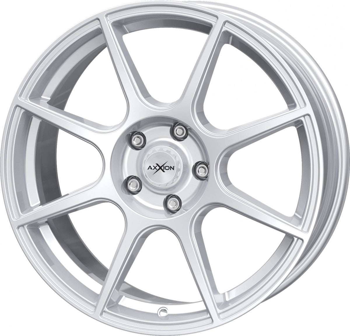 Axxion X2 race silber lackiert Alufelge 7x17 Zoll ET37 LK 5x100 ML63.4 – Bild 7
