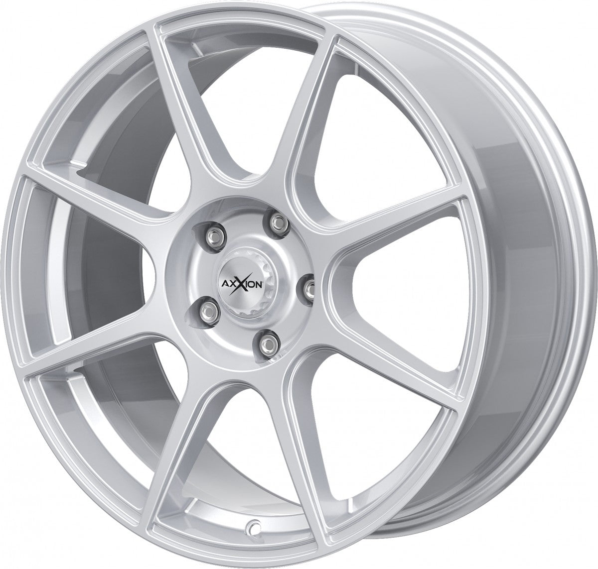 Axxion X2 race silber lackiert Alufelge 7x17 Zoll ET37 LK 5x100 ML63.4 – Bild 8