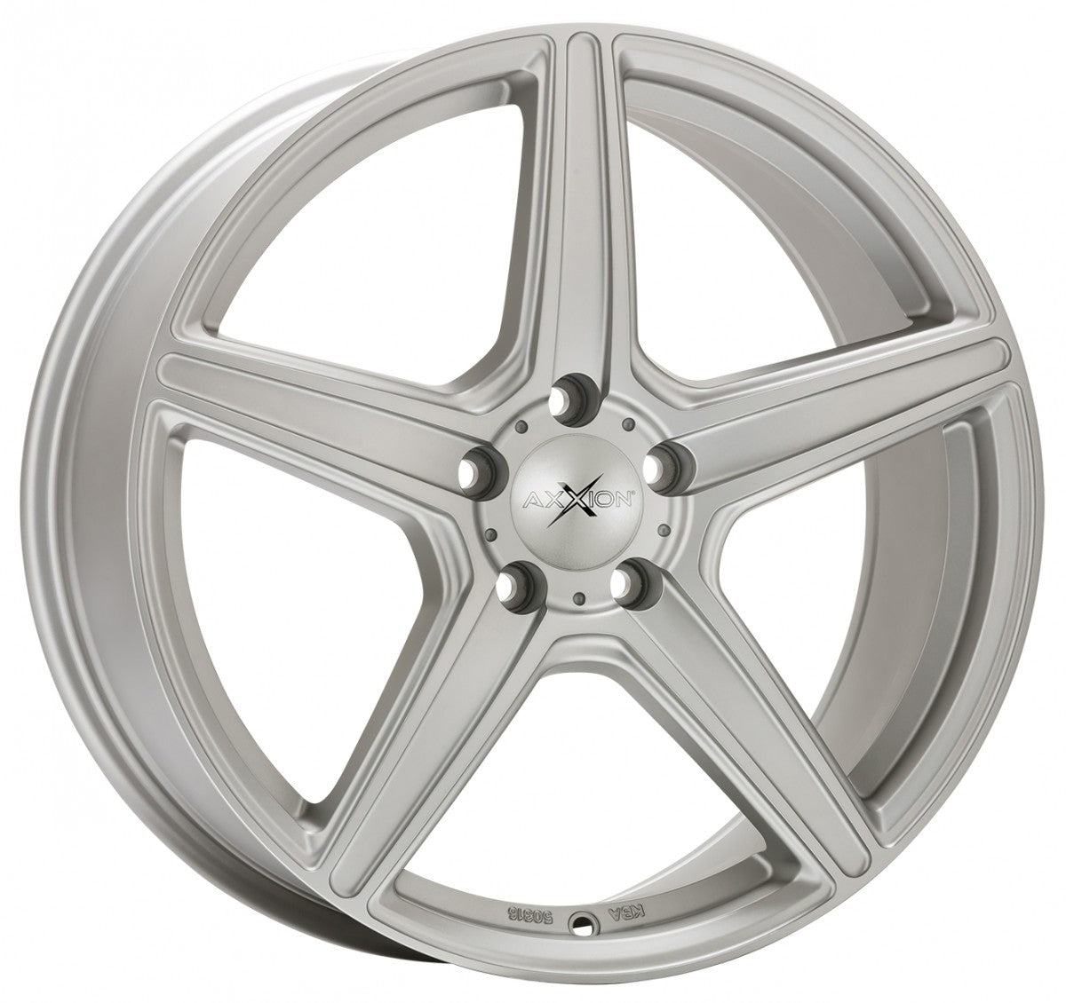 Axxion AX7 solid titanium silber matt lackiert 8.5x19 ET34 - LK5/120 ML72.6