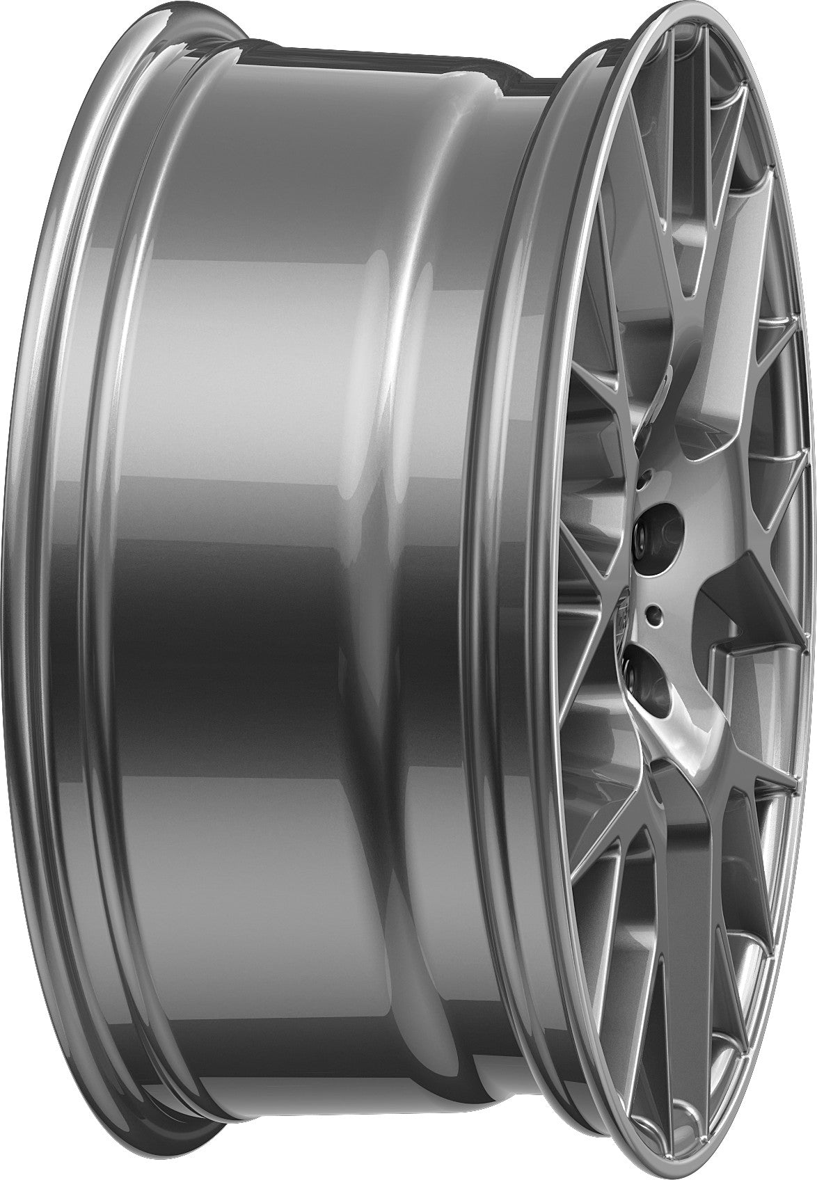 2DRV WH47 daytona grau lackiert mit hochglanzpoliertem Felgenbett 9x20 Zoll ET35 LK 5x114.3 ML72.6 – Bild 6