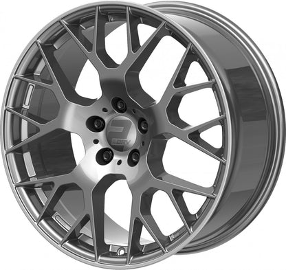 2DRV WH47 daytona grau lackiert mit hochglanzpoliertem Felgenbett 9x20 Zoll ET35 LK 5x114.3 ML72.6 – Bild 8