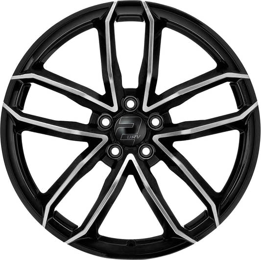 2DRV WH33 schwarz hochglanzpoliert Alufelge 8.5x19 Zoll ET35 LK 5x112 ML66.6