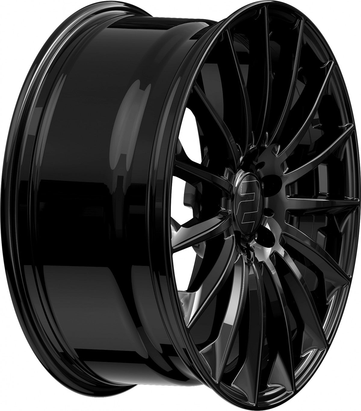 2DRV WH39 schwarz glänzend lackiert Alufelge 8x18 Zoll ET40 LK 5x112 ML66.6 – Bild 4