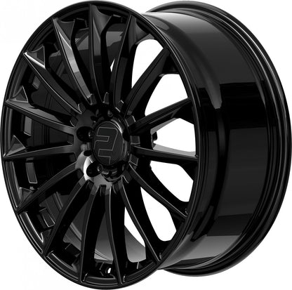 2DRV WH39 schwarz glänzend lackiert Alufelge 8x18 Zoll ET48 LK 5x112 ML66.6 – Bild 5