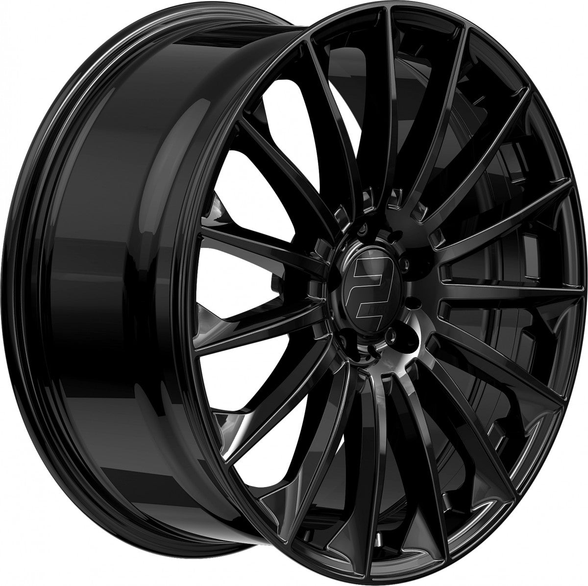 2DRV WH39 schwarz glänzend lackiert Alufelge 8.5x19 Zoll ET35 LK 5x112 ML66.6 – Bild 3