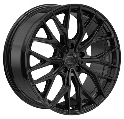 2DRV WH37 schwarz glanz lackiert 8x18 ET35 - LK5/120 ML72.6