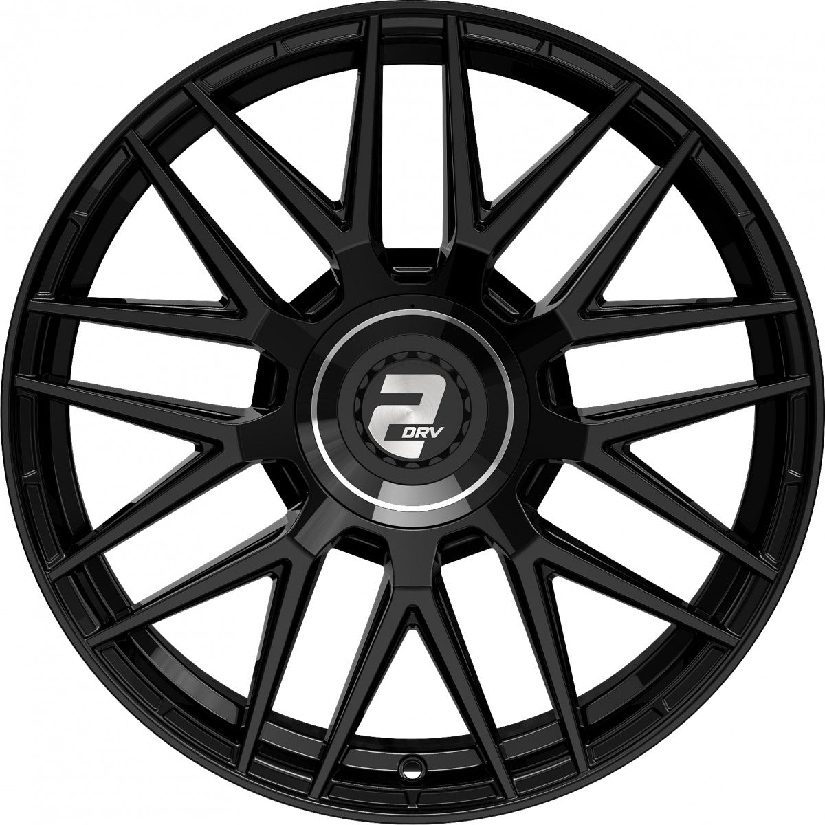 2DRV WH43 schwarz glänzend lackiert Alufelge 8.5x20 Zoll ET48 LK 5x108 ML63.4 – Bild 2