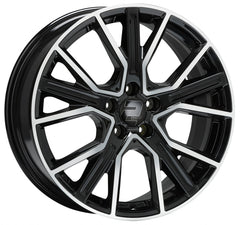 2DRV WH34 schwarz hochglanzpoliert Alufelge 8x18 Zoll ET50 LK 5x112 ML66.6