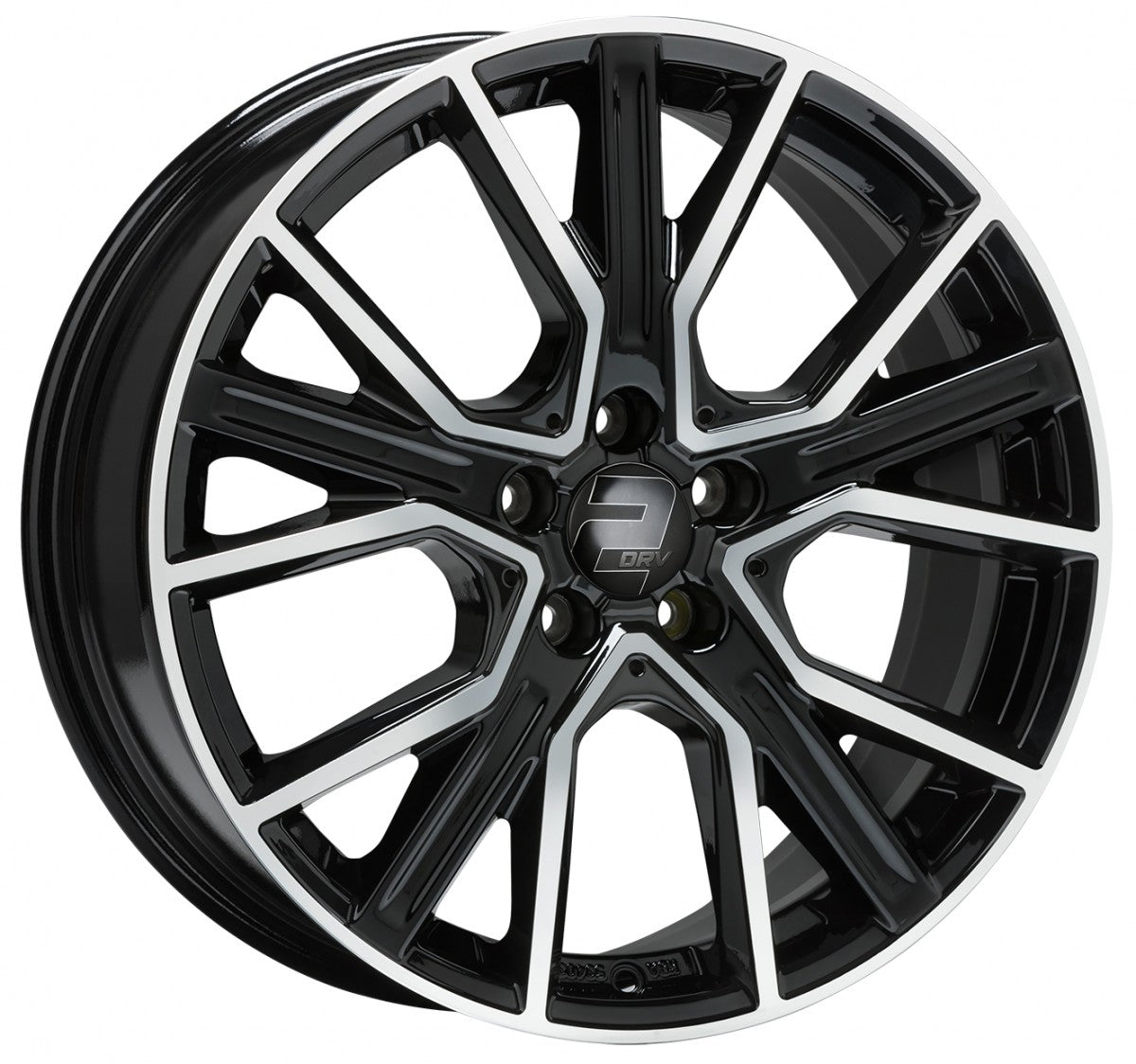 2DRV WH34 schwarz hochglanzpoliert 8.5x19 ET30 - LK5/112 ML66.6