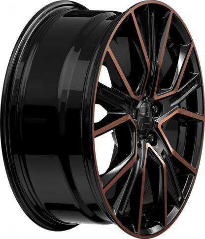 2DRV WH34 schwarz kupfer hochglanzpoliert 7.5x17 ET35 - LK5/112 ML66.6