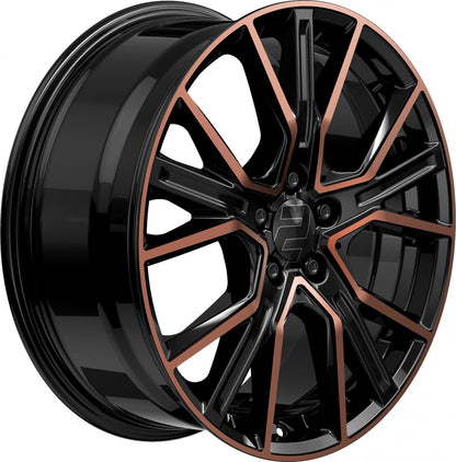 2DRV WH34 schwarz kupfer hochglanzpoliert 7.5x17 ET45 - LK5/112 ML66.6