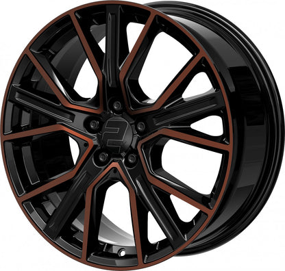 2DRV WH34 schwarz kupfer hochglanzpoliert 8.5x20 ET30 - LK5/112 ML66.6