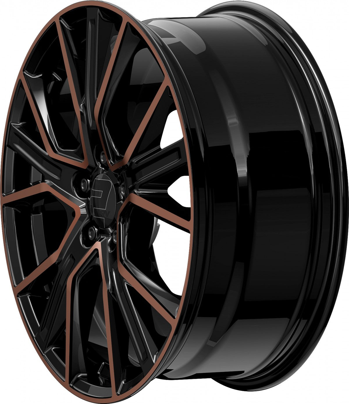 2DRV WH34 schwarz kupfer hochglanzpoliert 8.5x20 ET30 - LK5/112 ML66.6